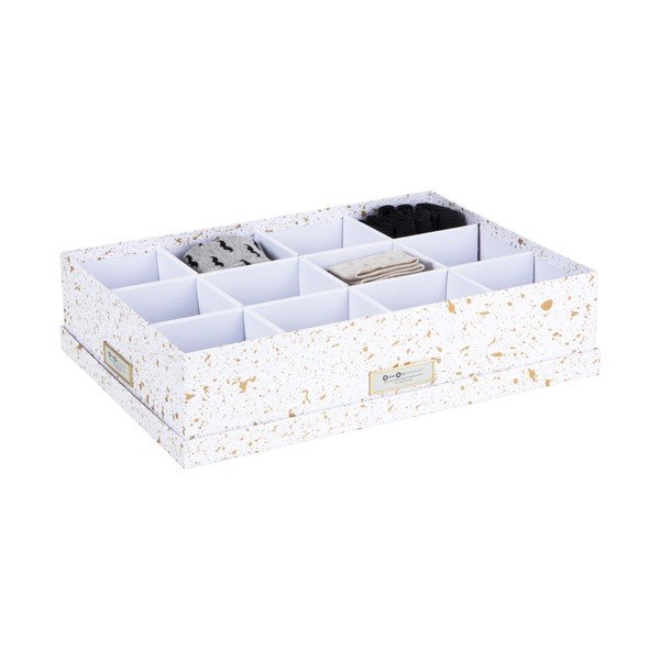 Кутия с отделения в златисто и бяло Jakob - Bigso Box of Sweden-image-2