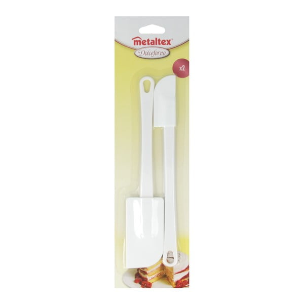 Комплект от 2 бели пластмасови чистачки - Metaltex-image-1