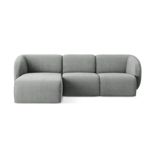 Сив шенилов ъглов диван (ляв ъгъл) Lani – Makamii