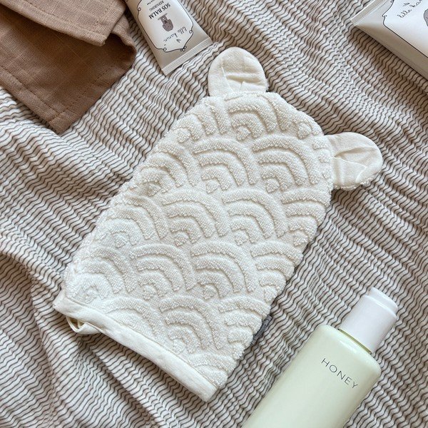 Кърпа за миене от органичен памук в цвят слонова кост 14x22 cm Off-White – Cam Cam Copenhagen-image-1