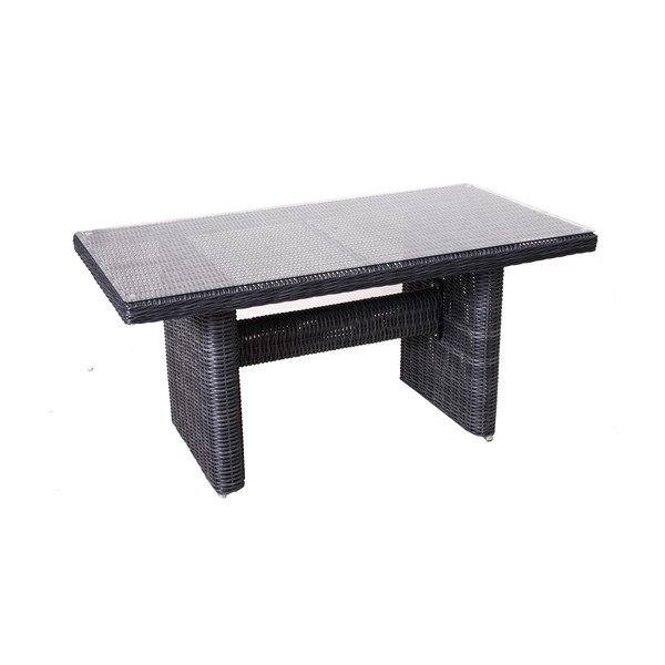 Сив градински холов комплект от изкуствен ратан за 9 души Montreal - Rojaplast-image-1