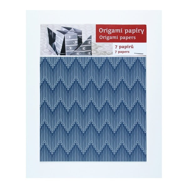 Modro-bílé  origami papíry Calico 