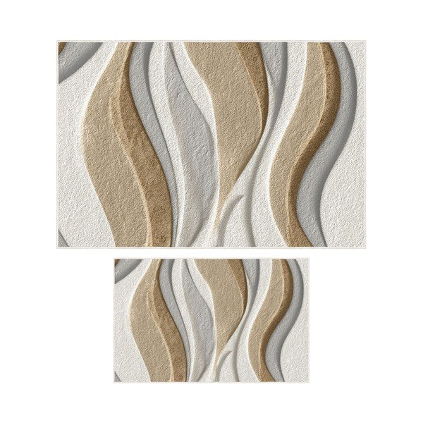 Бежови килими за баня в комплект 2 бр. 60x100 cm – Foutastic