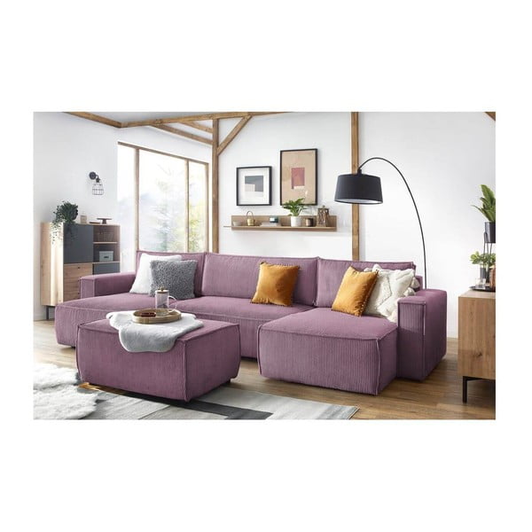 Розова табуретка от велур Nihad - Bobochic Paris-image-1