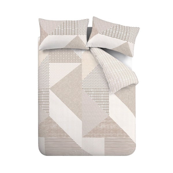 Бежово единично  спално бельо 135x200 cm Larsson Geo – Catherine Lansfield-image-2