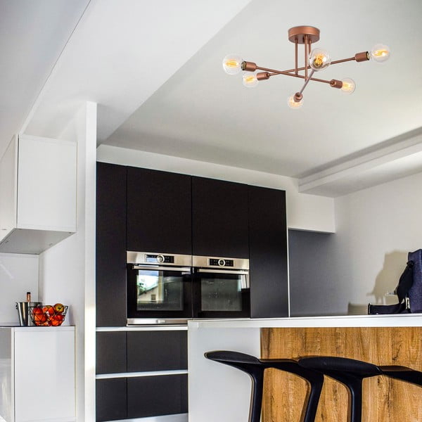 Осветително тяло за таван в бронзов цвят 64x64 cm Flower – Opviq lights-image-1