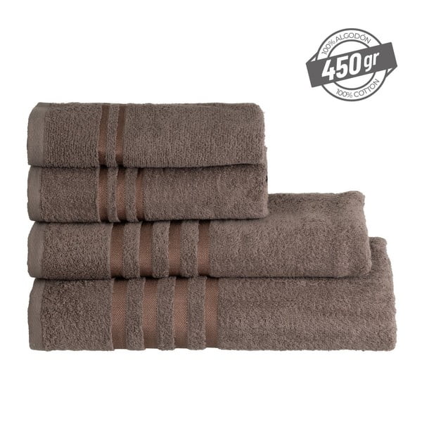 Кафява памучна кърпа от тери 50x100 cm Simple – Casa Selección-image-4