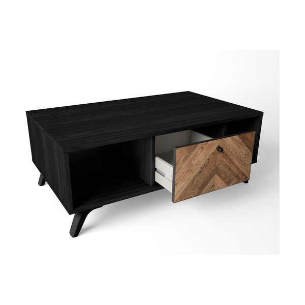 Черна масичка за кафе 60x100 cm Chevrons - Marckeric-image-3