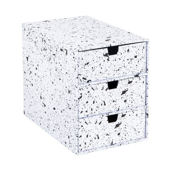 Черно-бяла кутия за чекмеджета с 3 чекмеджета Ingrid - Bigso Box of Sweden