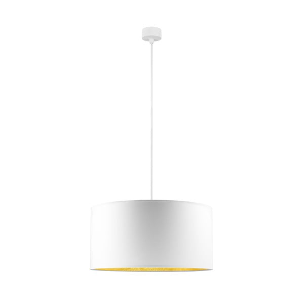 Бяла висяща лампа със златист интериор , ⌀ 50 cm Mika - Sotto Luce