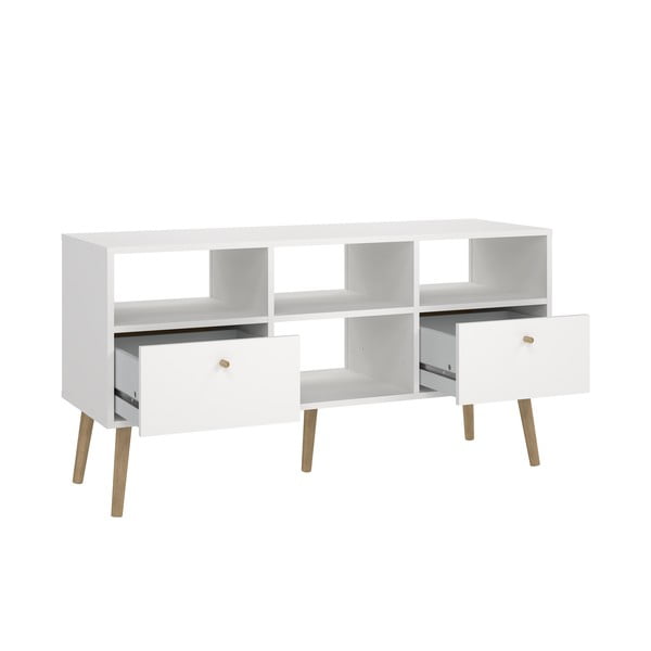 Бяла маса за телевизор 117x61 cm Bodo - Tvilum-image-4