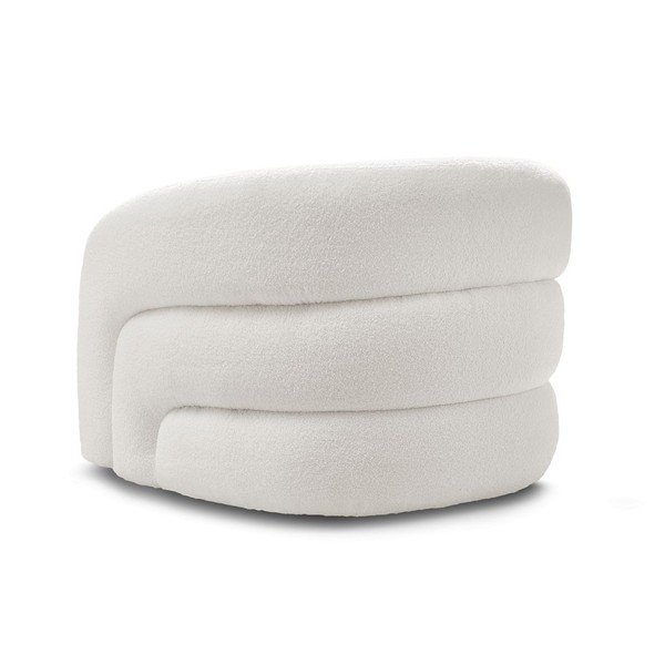 Бяло въртящо се кресло от прежда с примки от букле Elina – Bobochic Paris-image-4