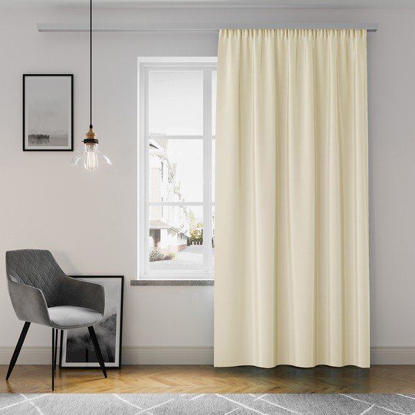 Бежова завеса с плисе, 140 x 250 cm Oxford - AmeliaHome-image-1