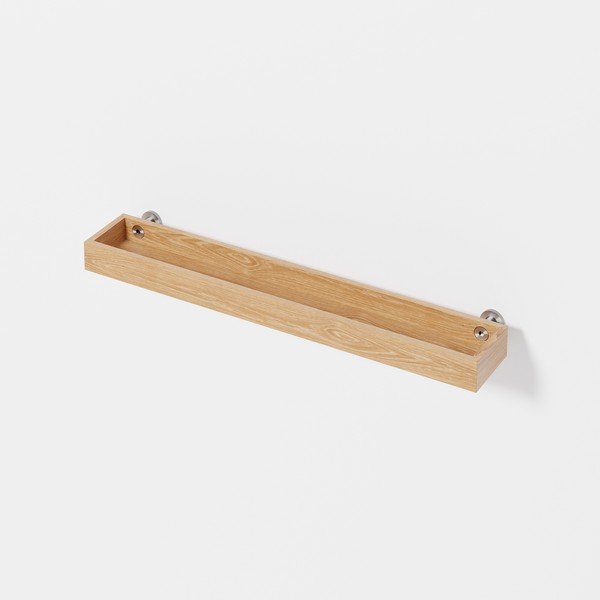 Стенен рафт за баня от дъбова дървесина Yoku - Wireworks-image-1