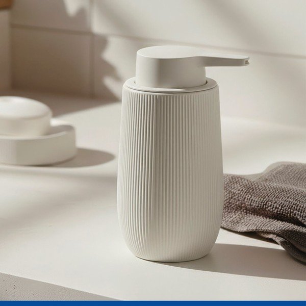 Кремав пластмасов диспенсер за сапун 400 ml Fablo – Wenko-image-1