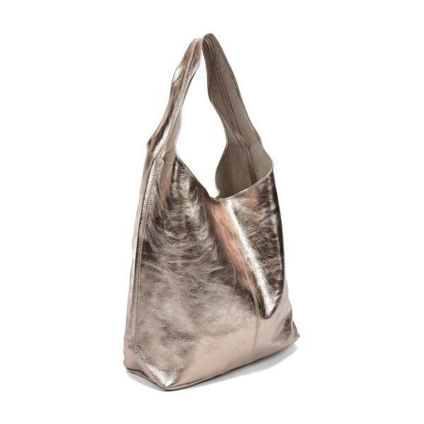 Златна кожена чанта Lucia - Sofia Cardoni-image-2