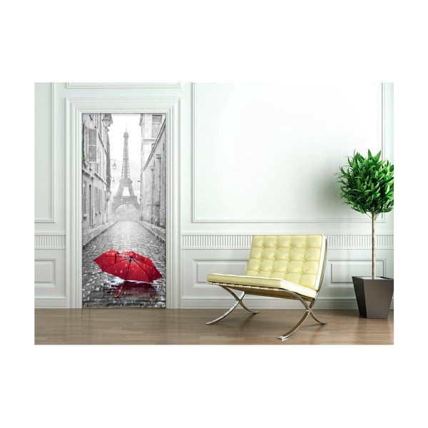 Adhezivní samolepka na dveře Ambiance Eifel Tower And Umbrella