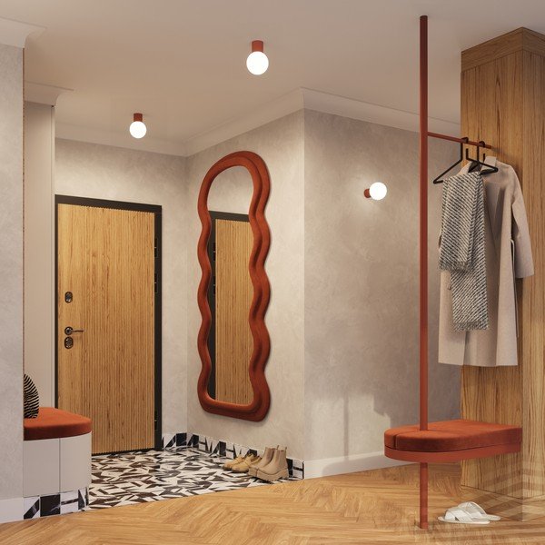 Оранжева стенна лампа ø 12 cm Orbital – Sollux-image-3