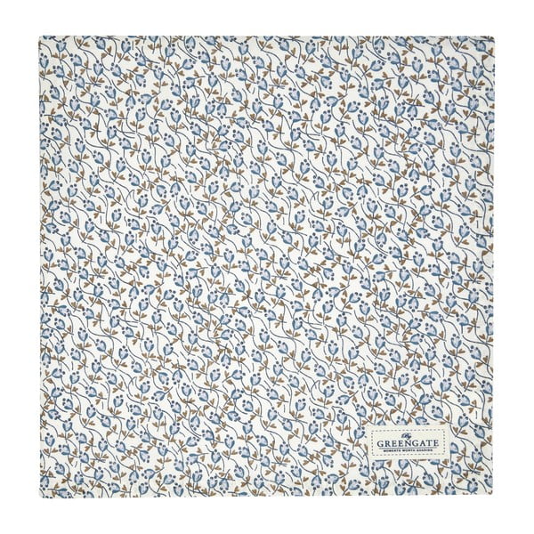 Синьо-бяла памучна покривка Addison, 150 x 150 cm - Green Gate