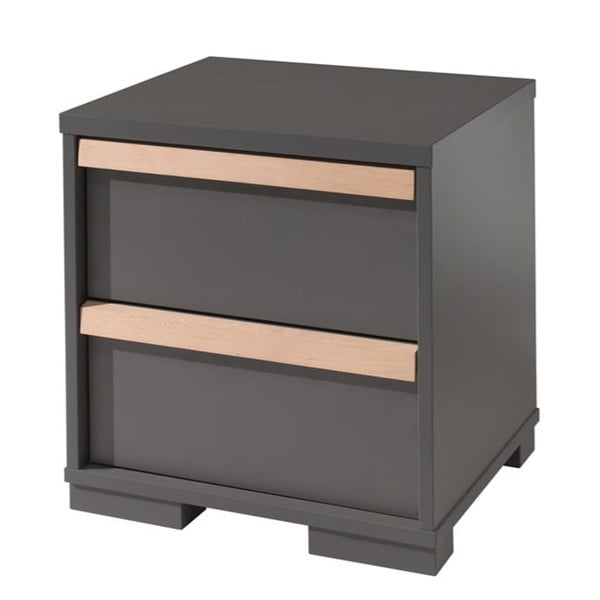 Тъмносиво детско нощно шкафче London – Vipack