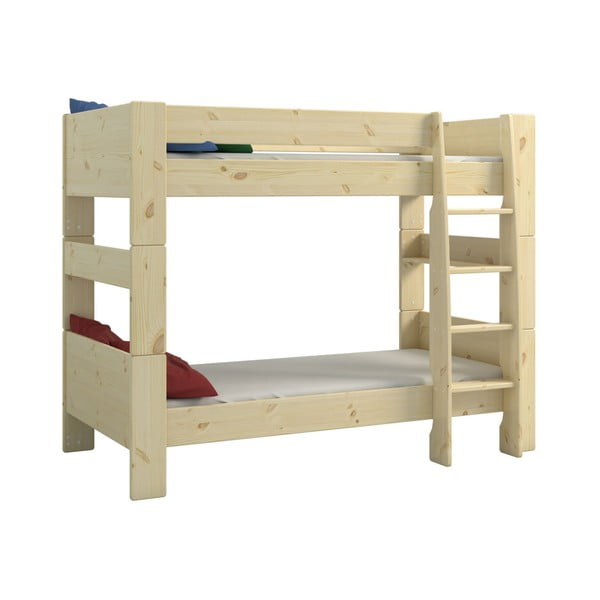 Детско двуетажно легло от борова дървесина За деца, височина 164 см - Steens