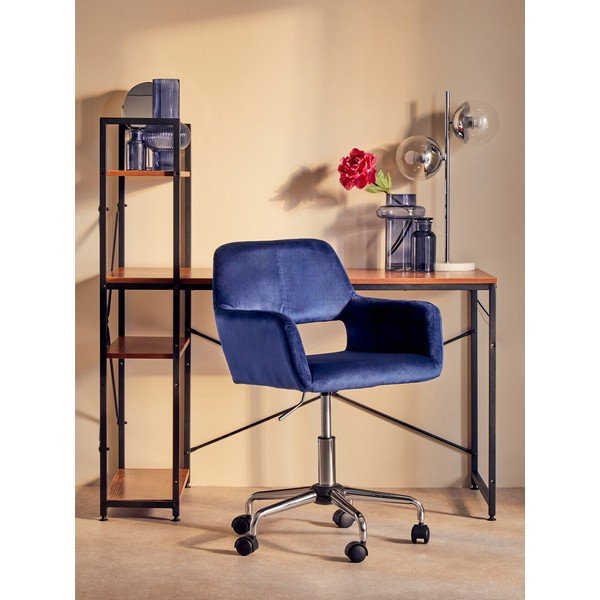 Син тапициран офис стол Brent – Premier Housewares-image-1