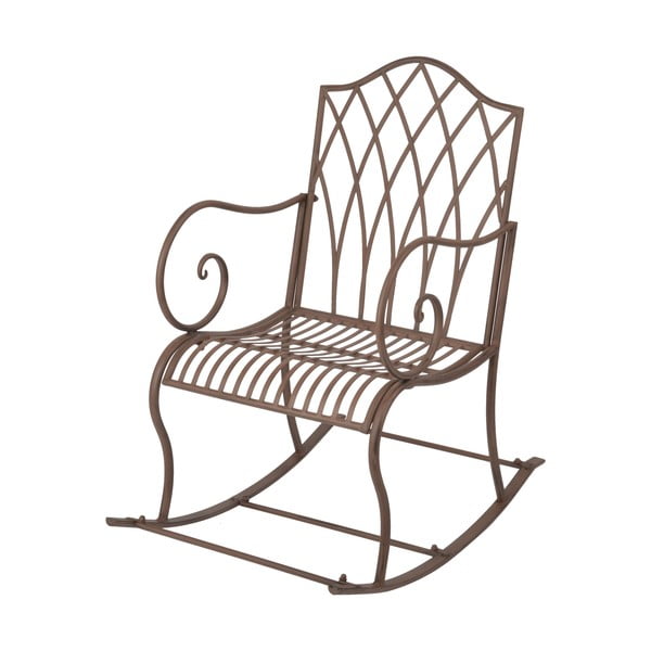 Кафяв метален люлеещ се градински стол - Esschert Design