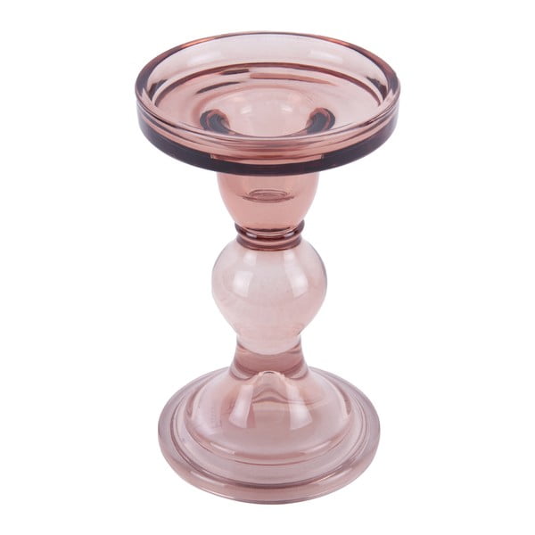 Розов стъклен свещник Изкуство - PT LIVING-image-2