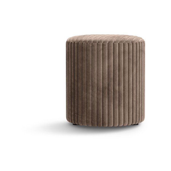 Кафява табуретка от рипсено кадифе Dia – Micadoni -image-1
