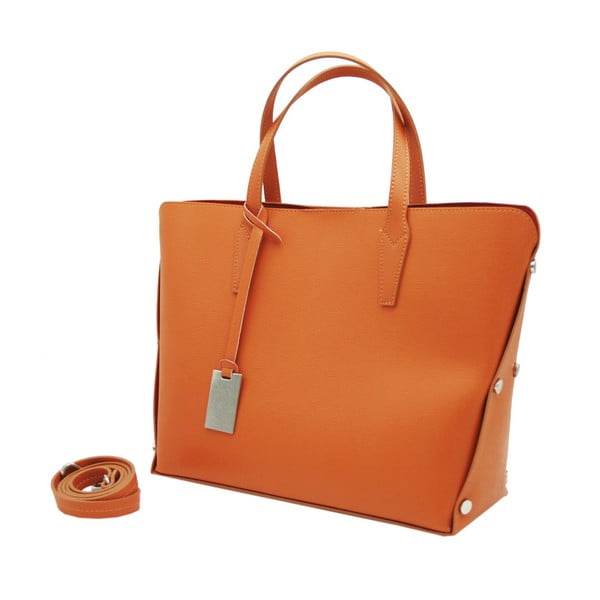Оранжева чанта от естествена кожа Dettalgio - Andrea Cardone