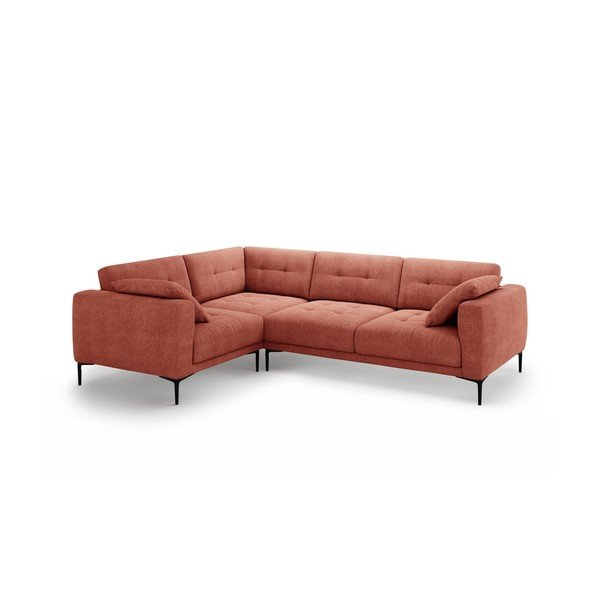 Ъглов диван в тухлен цвят (ляв ъгъл/L форма) Bemy – Micadoni 