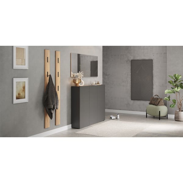 Антрацитно шкафче от декор от дъб  138x105x25 cm Libbiano – Germania-image-1