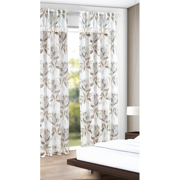 Бяло-кафява завеса 135x245 cm – Sehlbach-image-1