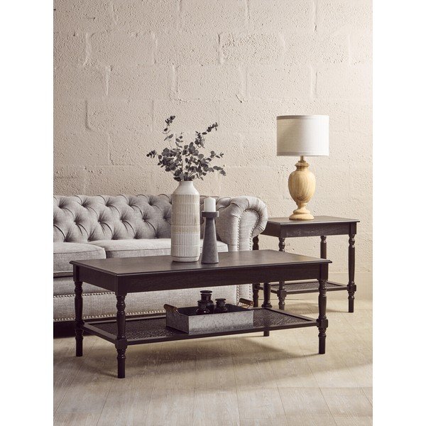 Черна масичка за кафе 60x120 cm Heritage – Premier Housewares-image-1