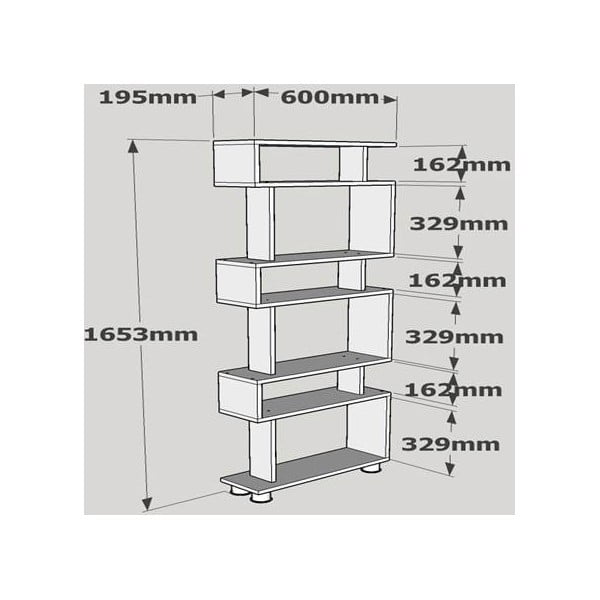 Бяла библиотека Blok - Woody Fashion-image-4
