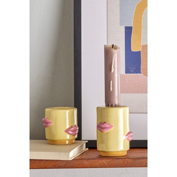 Глинени свещници в комплект 2 бр. Sassy – Bloomingville-image-1