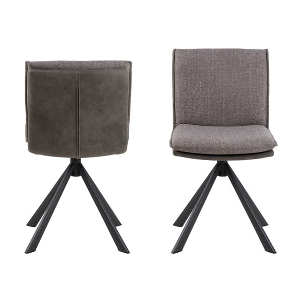 Сив трапезен стол Flynn - Actona-image-3