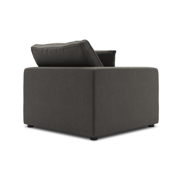 Тъмнокафява ъглова част от модулен диван от велур Galaxy, ляв ъгъл - Windsor & Co Sofas-image-3