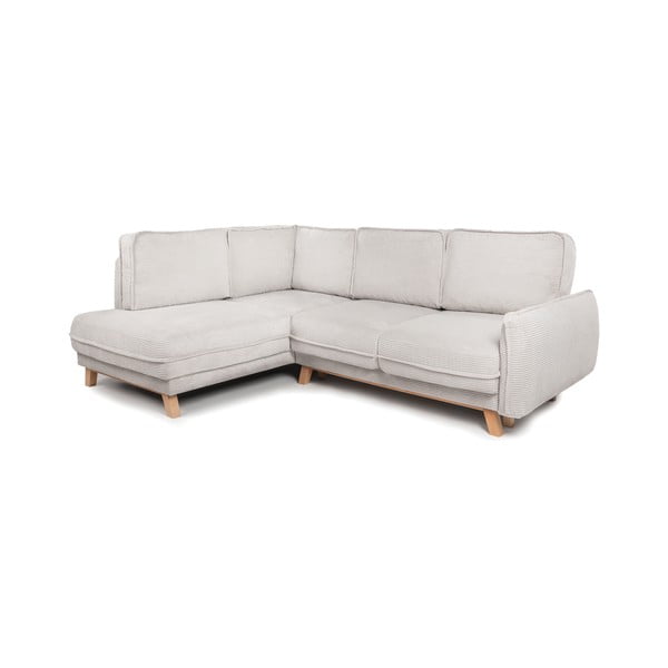 Бежов сгъваем ъглов диван от рипсено кадифе (ляв ъгъл) Tori – Bonami Selection-image-2