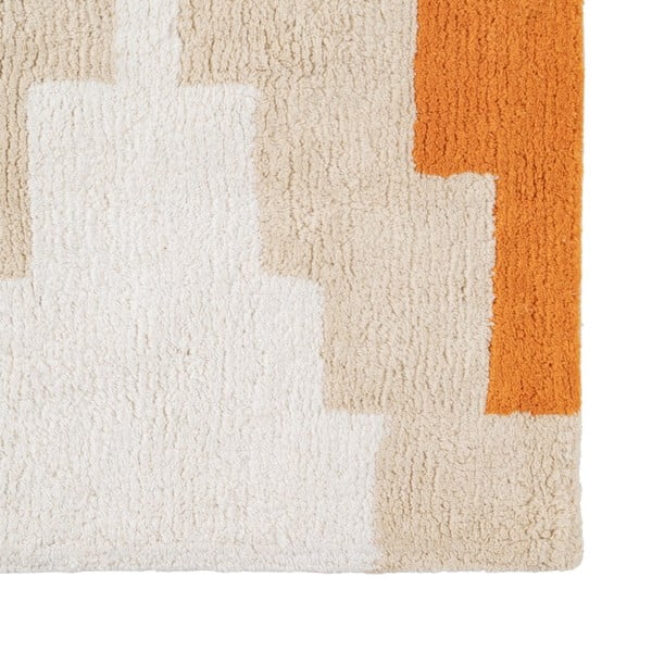 Оранжева памучена пътека подходяща за пране 90x175 cm Azteca – Ixia-image-2