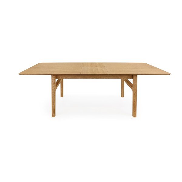 Сгъваема трапезна маса с допълнителна плоча от дъб  90x180 cm Curved – Woodman-image-3