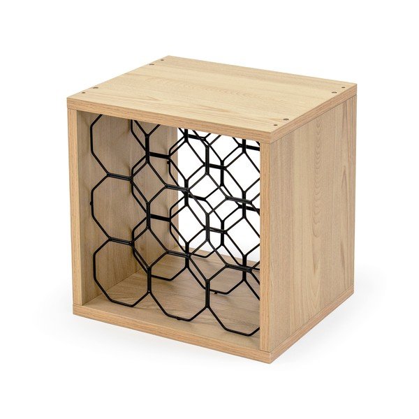 Стойка за вино с декор от бук в естествен цвят за 9 бутилки - Compactor-image-3