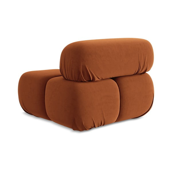 Оранжев кадифен модул за диван (среден модул) Lokua – Makamii-image-3