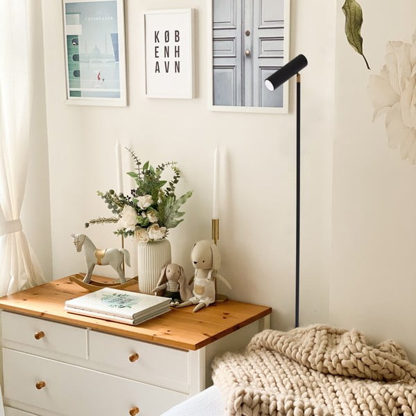 Черна подова лампа, височина 150 cm Milan - SULION-image-1