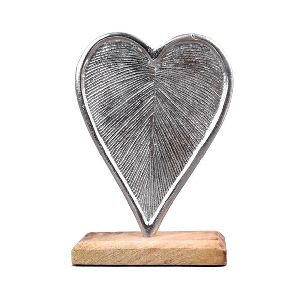 Коледна украса във формата на сърце с дървена основа Ego decor, височина 22,5 cm - Ego Dekor