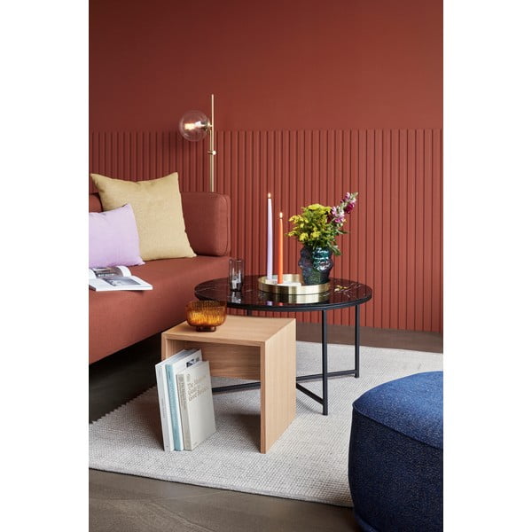 Сгъваема маса от дъбово дърво По-малко, 40 x 40 cm - Hübsch-image-1