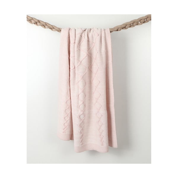 Розово бебешко одеяло с памук Baby Baby, 90 x 90 cm - Homemania Decor