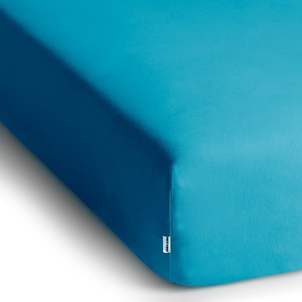 Син еластичен чаршаф от джърси 90x200 cm Amber – Restilo-image-2