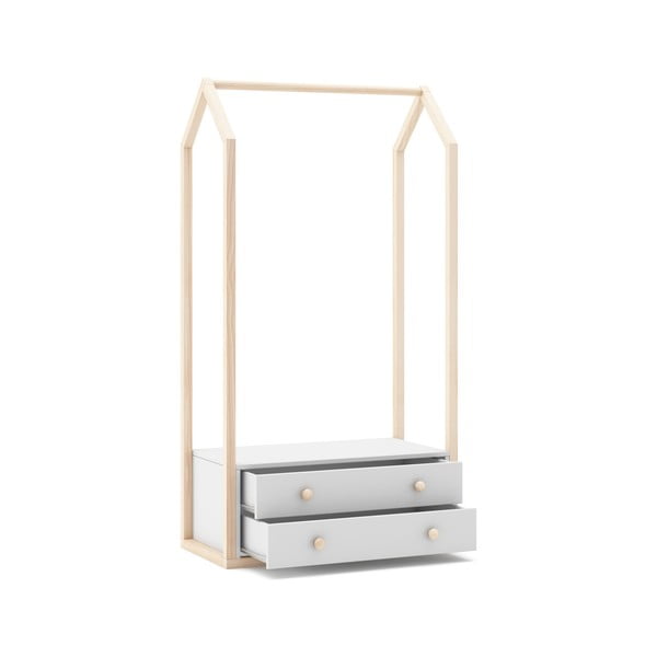 Бял отворен гардероб за деца 80x170 cm Esteban - Marckeric-image-3