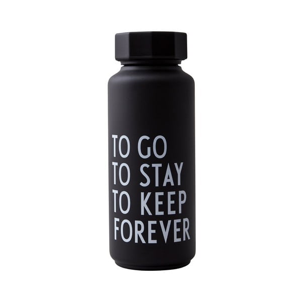 Черна термо бутилка Forever, 500 ml Special - Design Letters